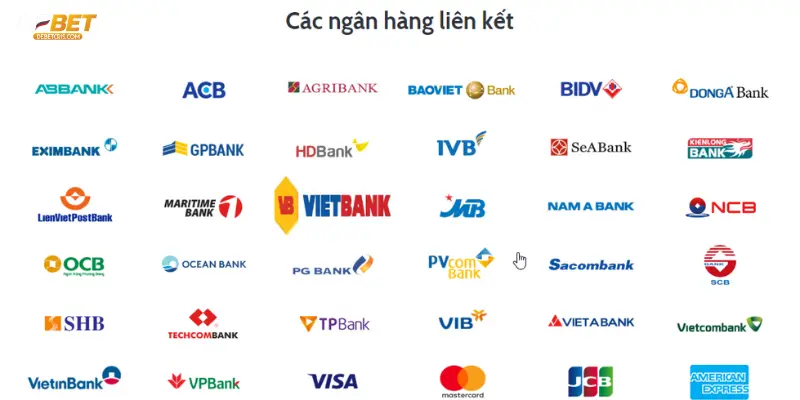 Liên kết tài khoản ngân hàng với hệ thống debet để nhận tiền